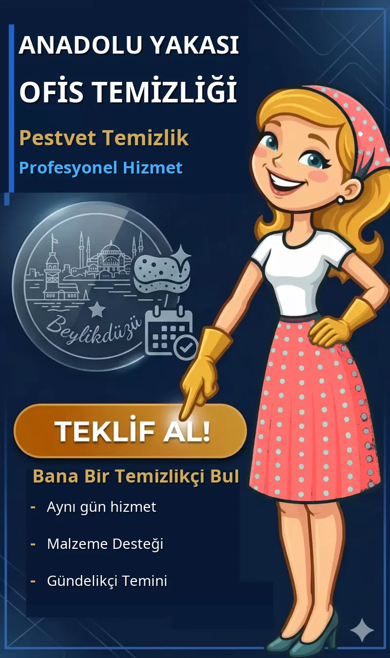 Anadolu Yakası Ofis Temizliği - Pestvet Temizlik